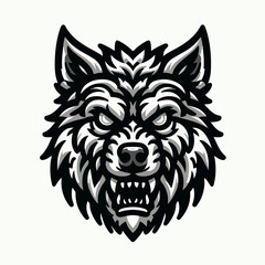 werewolf wolf logo vector logo icon sticker tattoo.