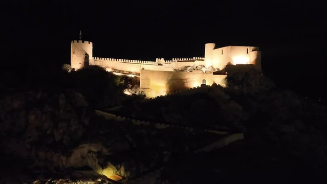 Vuelo nocturno Castillo de Castalla en Alicante
