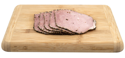 smoked roast beef with black pepper