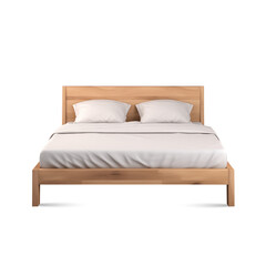 Fototapeta na wymiar Minimal bed, bedroom furniture