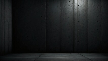 Scary dark walls, slightly light black concrete