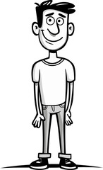 The Modern Man Embracing Technology in Vector Illustration