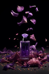 perfume on the catwalk in purple.