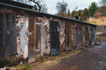 Abandoned Building With Doors and Windows