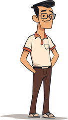 Man in Twilight Evening Serenade in Vector Art