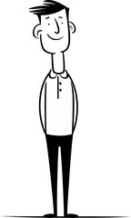 Man in Starlight Cosmic Communion in Vector Art