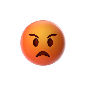 PNG Emoji Angry Face Emoji Cute emoticon isolated on white background