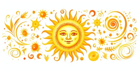 Radiant Smiles of the Solar Dance - A Generative AI Sunscape