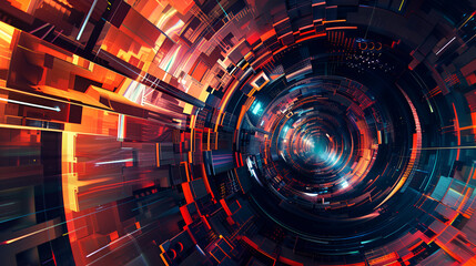 Abstract futuristic background resembling the hull of an old spacecraft. Monitor screensaver,3D...