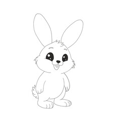 rabbit cartoon characters line 