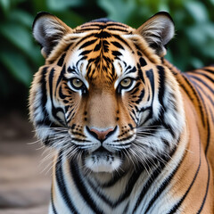 Close-up image of a tiger