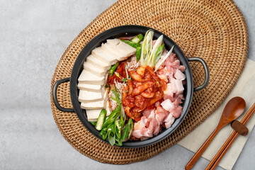 Korean food, pork belly, pork neck, oven, side dish, stew, kimchi, garlic, red pepper, green onion,...