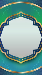 Eid Mubarak Ramadan Kareem, Islamic vector background, portrait template 9x16