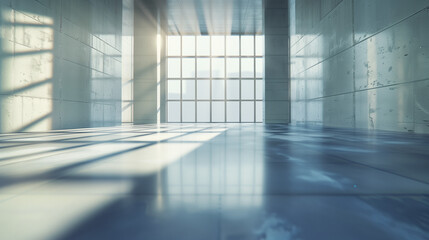 interior of a modern building, abstract light background, Digital virtual space with depth of...