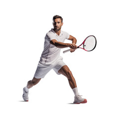 tennis player with racket