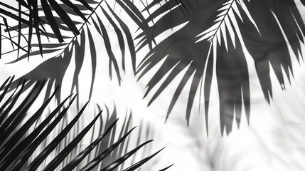 palm trees background black and white - obrazy, fototapety, plakaty