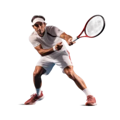 Fotobehang tennis player isolated on white © Creative-Touch