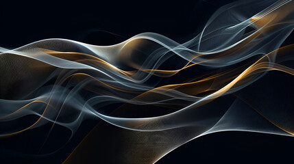 Abstract dark background with flowing wavy lines ,Abstract smoke on a dark background ,Abstract...