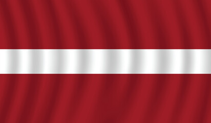 Flat Illustration of Latvia flag. Latvia national flag design. Latvia Wave flag.
