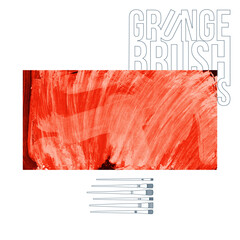 Color brush stroke and texture. Grunge vector abstract hand - painted element.