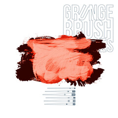Color brush stroke and texture. Grunge vector abstract hand - painted element.