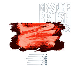 Color brush stroke and texture. Grunge vector abstract hand - painted element.