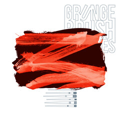 Color brush stroke and texture. Grunge vector abstract hand - painted element.