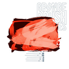 Color brush stroke and texture. Grunge vector abstract hand - painted element.