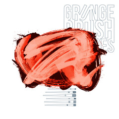 Color brush stroke and texture. Grunge vector abstract hand - painted element.