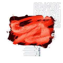 Color brush stroke and texture. Grunge vector abstract hand - painted element.