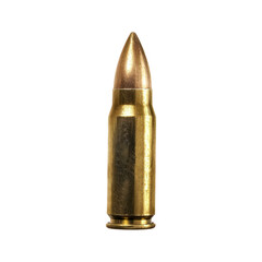 Machine gun bullet. Isolated on transparent background.