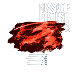 Color brush stroke and texture. Grunge vector abstract hand - painted element.