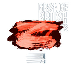 Color brush stroke and texture. Grunge vector abstract hand - painted element.