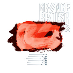 Color brush stroke and texture. Grunge vector abstract hand - painted element.