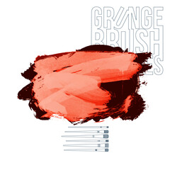 Color brush stroke and texture. Grunge vector abstract hand - painted element.