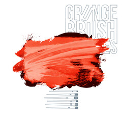 Color brush stroke and texture. Grunge vector abstract hand - painted element.