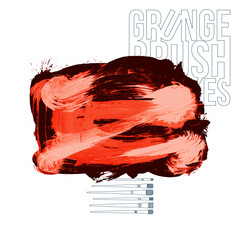 Color brush stroke and texture. Grunge vector abstract hand - painted element.