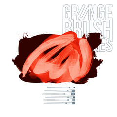 Color brush stroke and texture. Grunge vector abstract hand - painted element.