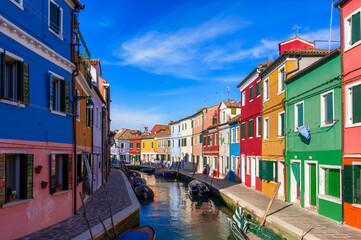 Fototapeta na wymiar Lovely and colorful Burano, Venice (Italy)