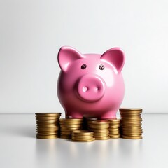 coins and piggy bank. making money.