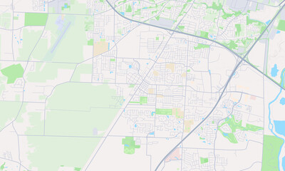 Fototapeta na wymiar Grove City Ohio Map, Detailed Map of Grove City Ohio