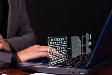 executive hosts important documents on a server on the network securely. quick access