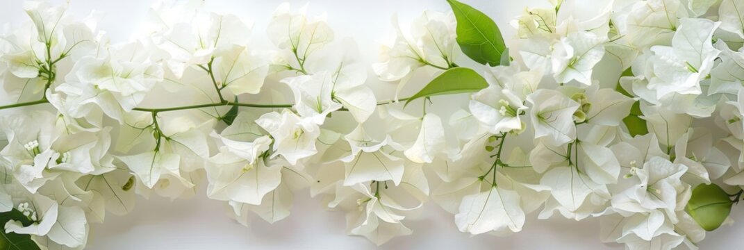 white bougainvillea background, spring banner, white flowers, mother day