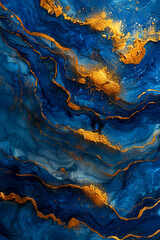 Golden Flow: A Velvety Sky of Intricate Illustrations, created with Generative AI technology
