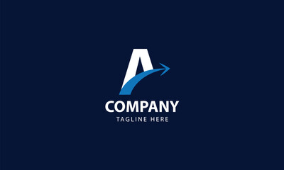 A letter logo with arrow symbol .Arrow design element, initial Letter A logo Icon, Initial Logo Template 