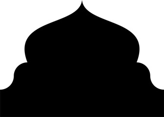 Islamic Dome Design Glyph Black filled silhouettes Design pictogram symbol visual illustration