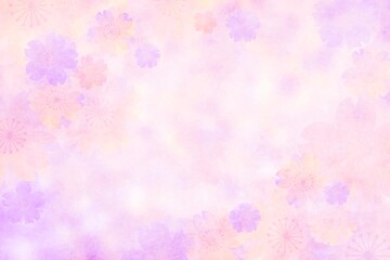 Obraz na płótnie Canvas 春の桜の和風背景(パープル)