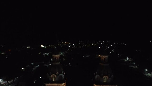 Aerial view with drone of the San Francisco Solano Church of the town San Francisco del Cha&ntilde;ar in C&oacute;rdoba, Argentina. Colonial temple called the Cathedral of the North.