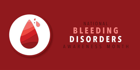 Vector illustration on the theme of Bleeding Disorders awareness month observed each year during March across United States. - obrazy, fototapety, plakaty
