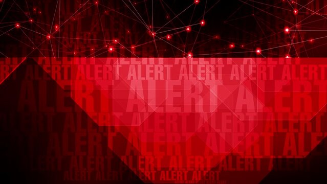 Danger alert text and connected lines for urgent warning and high priority notification display